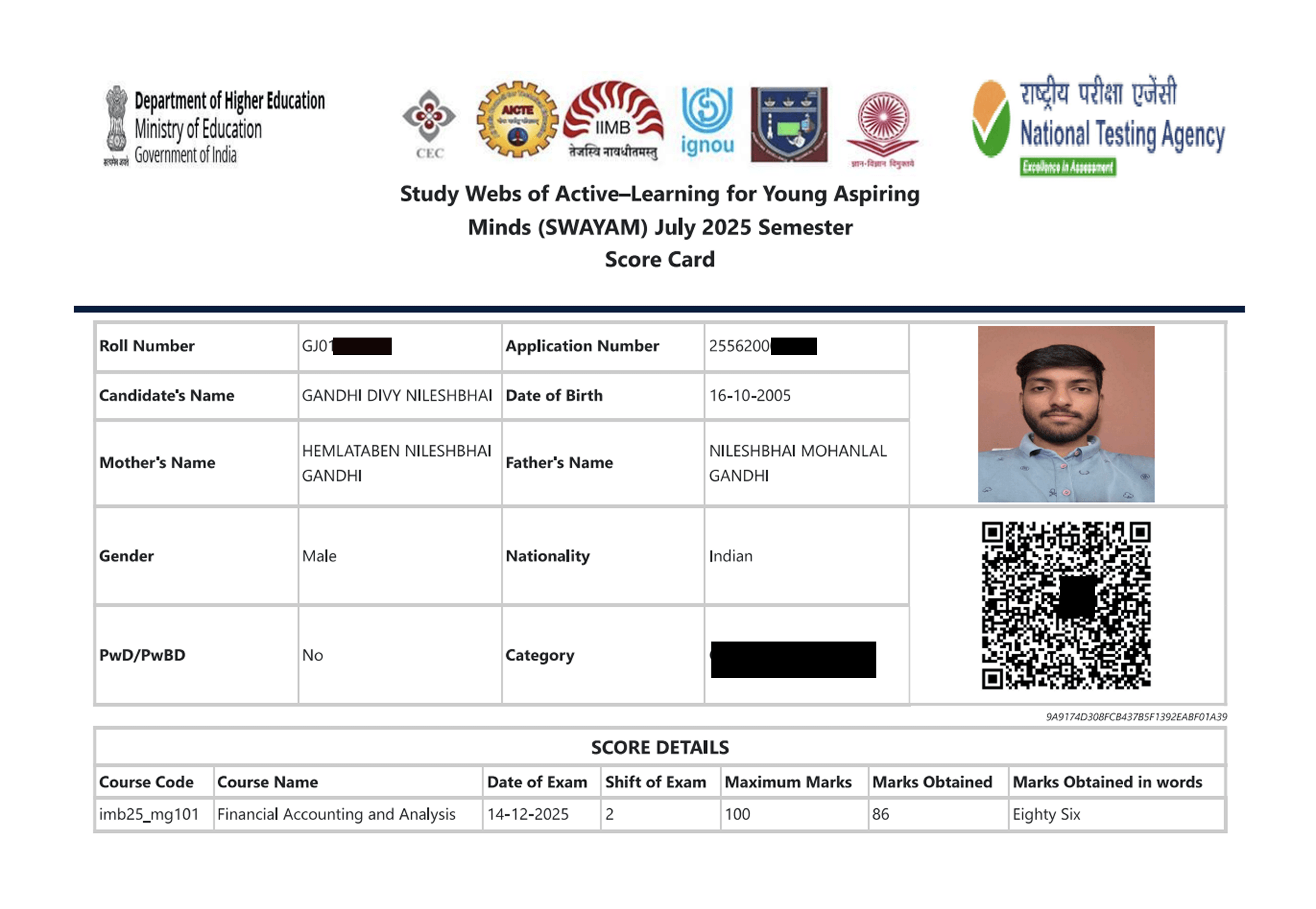 Financial Accounting & Analysis — 86/100 (IIMBx)